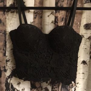 Corset lace crop top